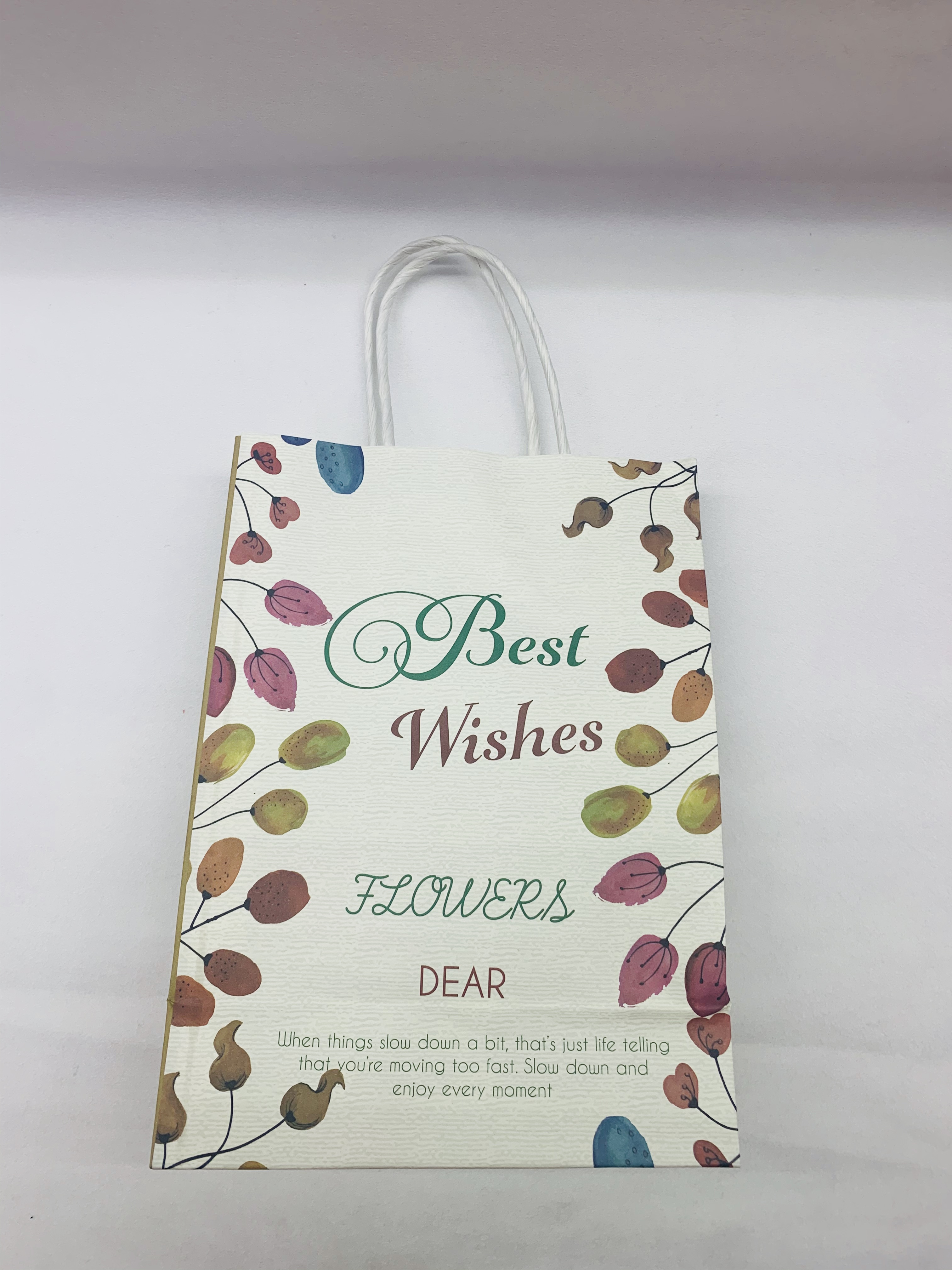 15*8*21Cm Flower Series Kraft Paper Trumpet Specification drawing