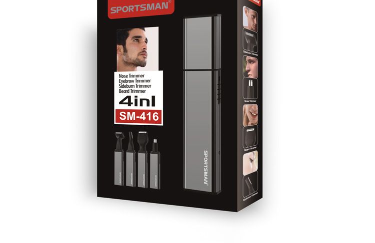 SM-416 Electric Nose Hair Trimmer, Stainless steel nose hair trimmer, shaver, multi-functional set for trimming hair and eyebrows detail image 13