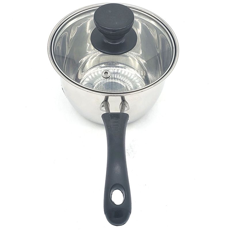Factory direct sales of stainless steel milk POTS, household milk soup POTS, single-handle milk POTS detail image 2