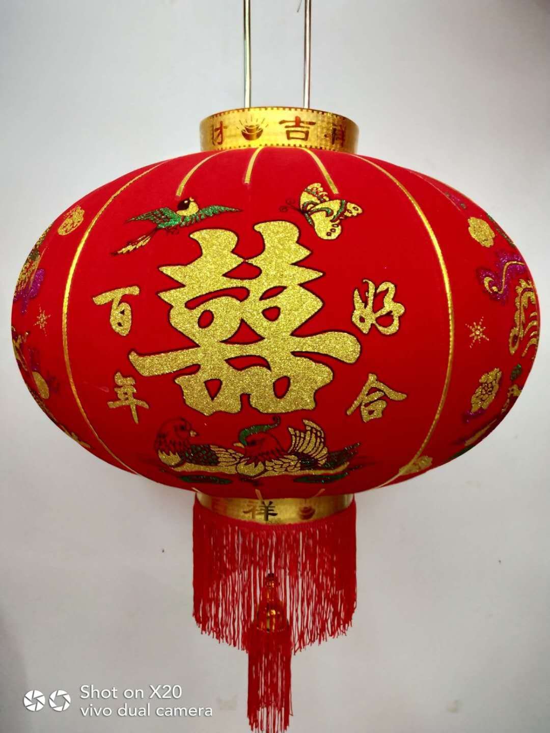 大红灯笼新年节日装饰灯笼定制广告灯笼户外金边龙凤喜