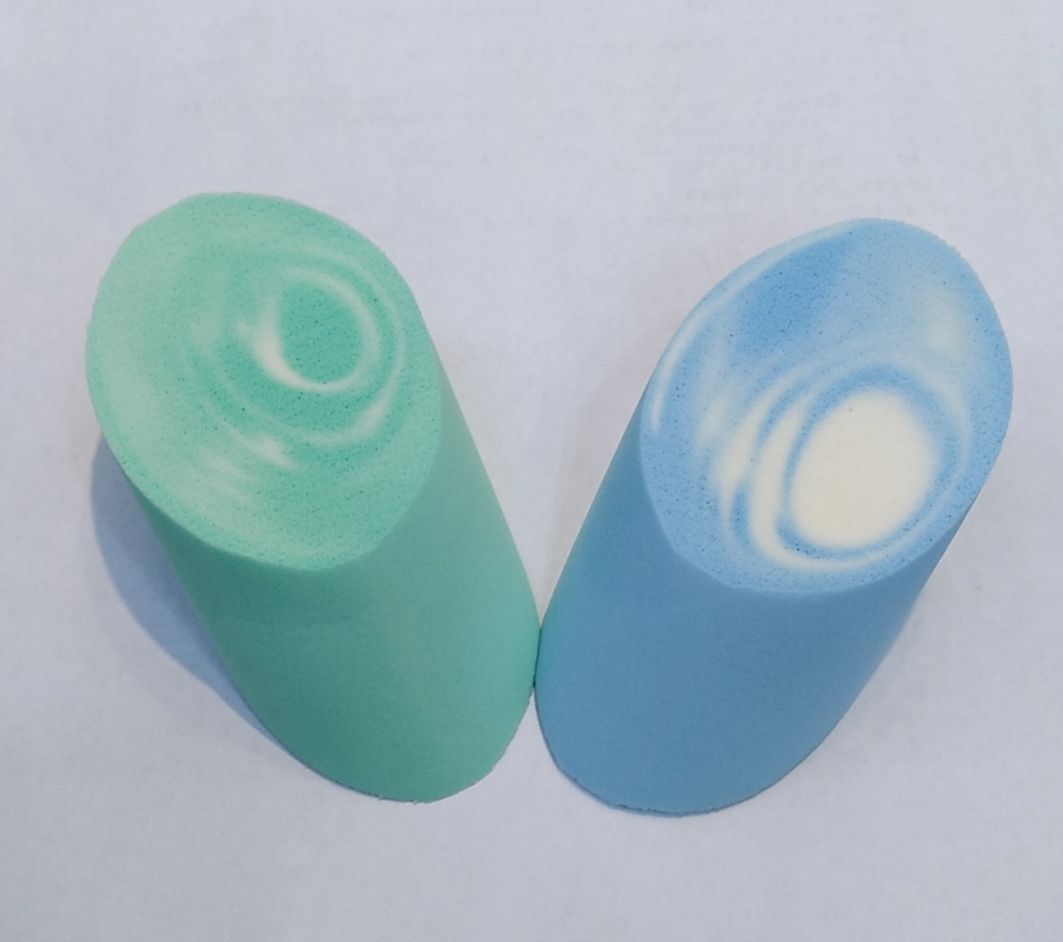 彩色乳胶斜切蓝绿