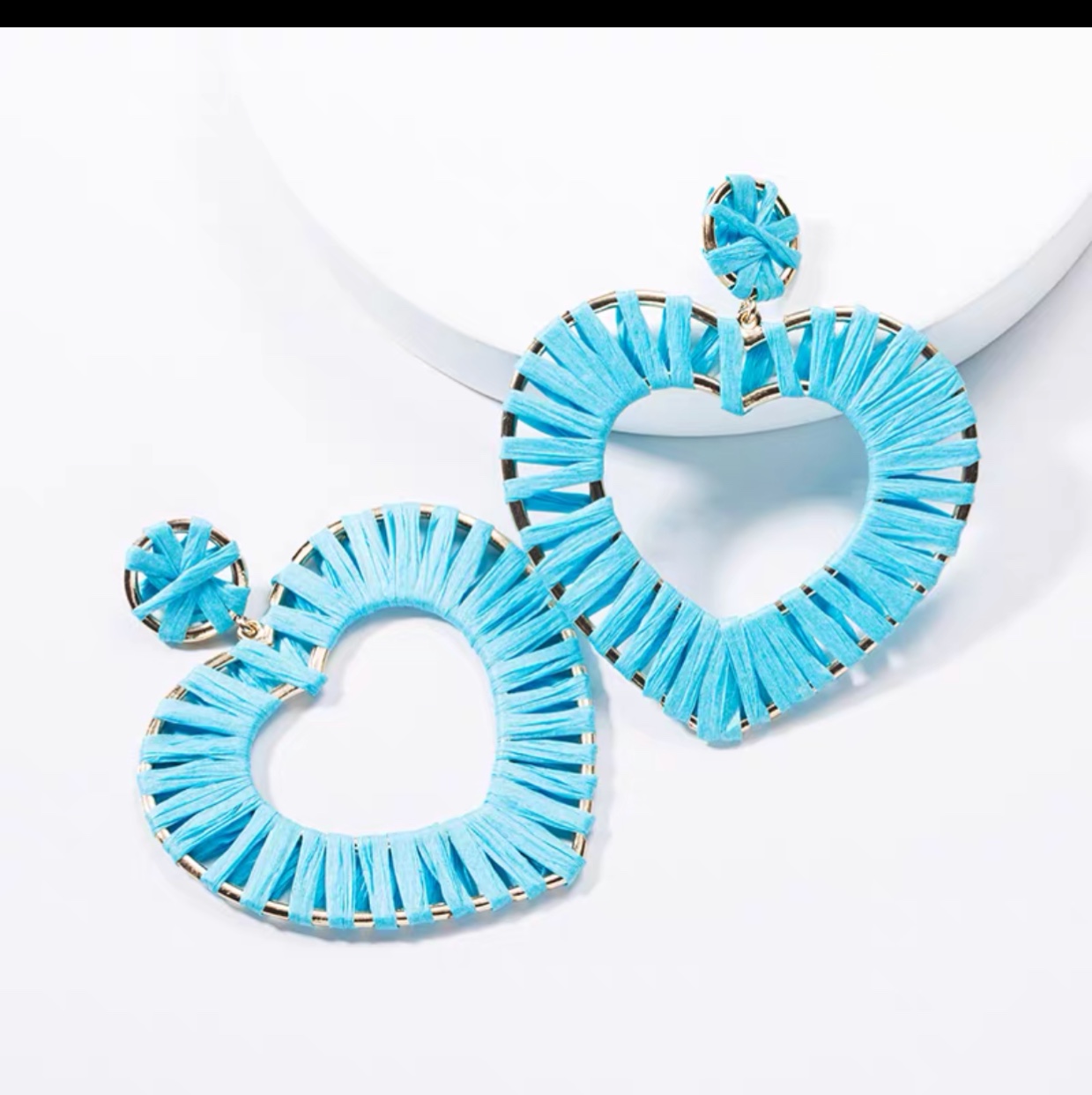Raffia earrings