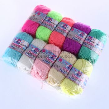 儿童DIY手编毛线 多色 厂家直销