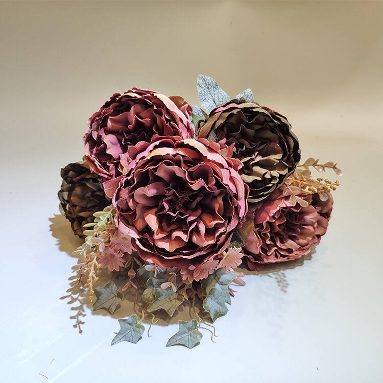 European Classic Peony Simulation Peony Bouquet Home Living Room Model Room Decoration Item Picture