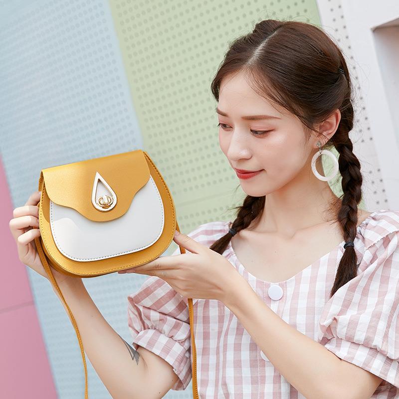 2020 Summer New Trend Fashion Small Fresh Color Contrast Small Round Single Shoulder Women's Bag Crossbody Everything Mobile Phone Bag undefined