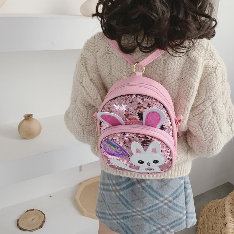 Children's Bags 2020 Summer New Fashion Sequin Baby Backpack Cute Cartoon Girl One-Shoulder Diagonal Bag undefined