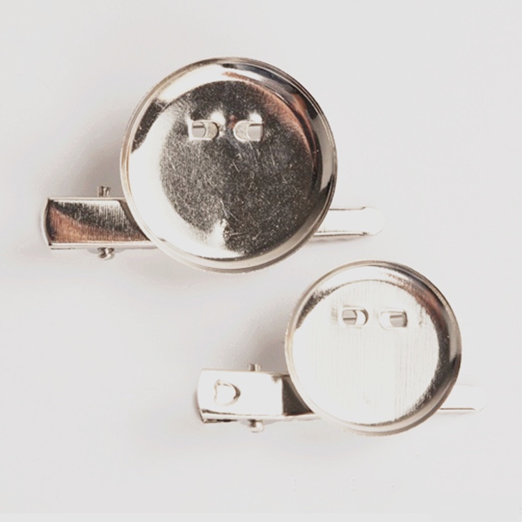 义乌饰品金属配件发夹两用胸针别针托盘夹子手工diy配件发夹底胚