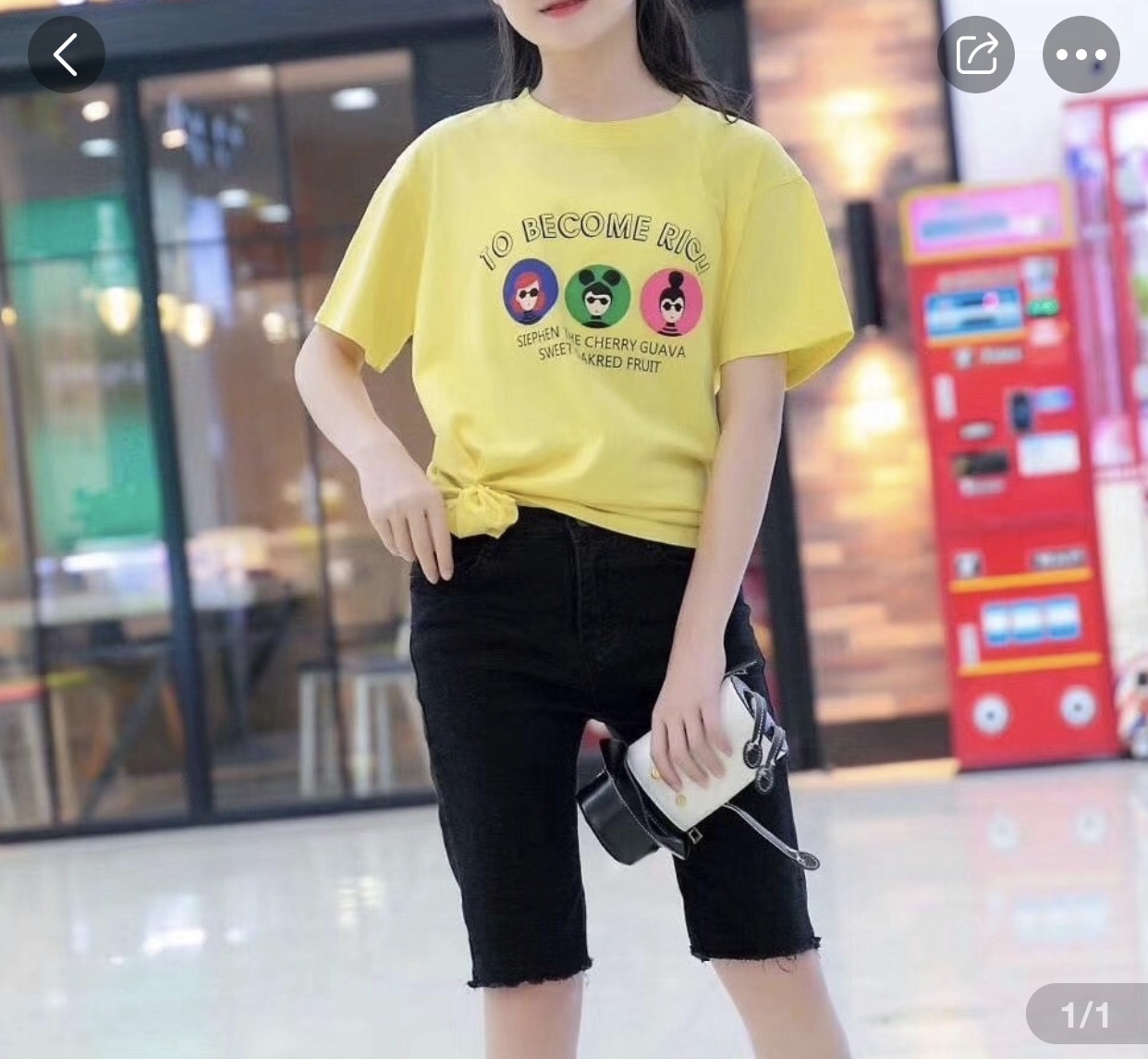 Girls, big kids, short sleeves details Picture
