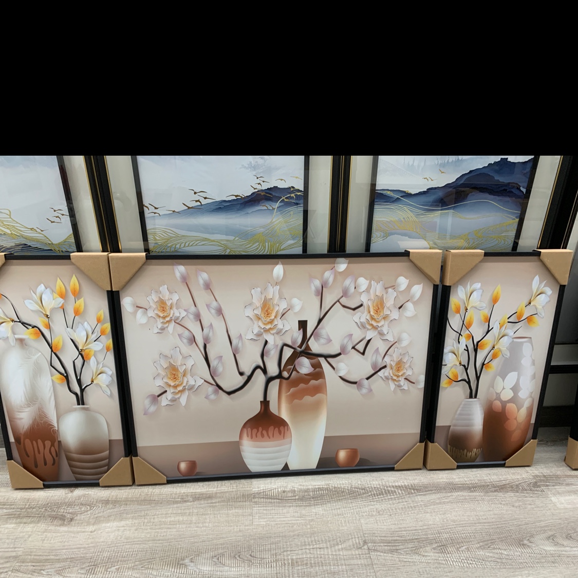 三合一油布质感高清装饰画