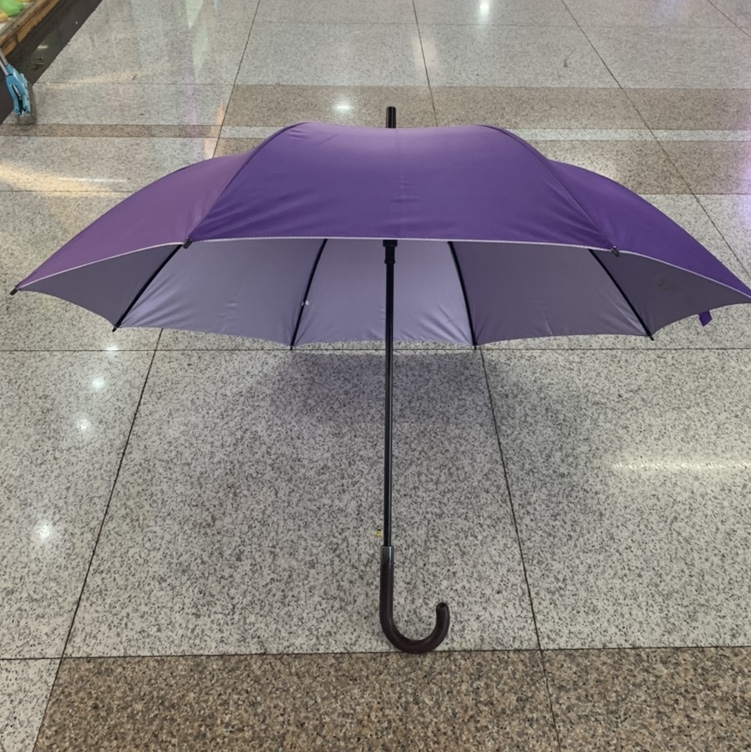 银胶防紫外线雨伞加大格子伞长柄伞黑色雨伞晴雨伞太阳伞10股雨伞折叠雨伞