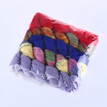 麻花100% 腈纶原料膨体毛线 色彩艳丽 环保染色