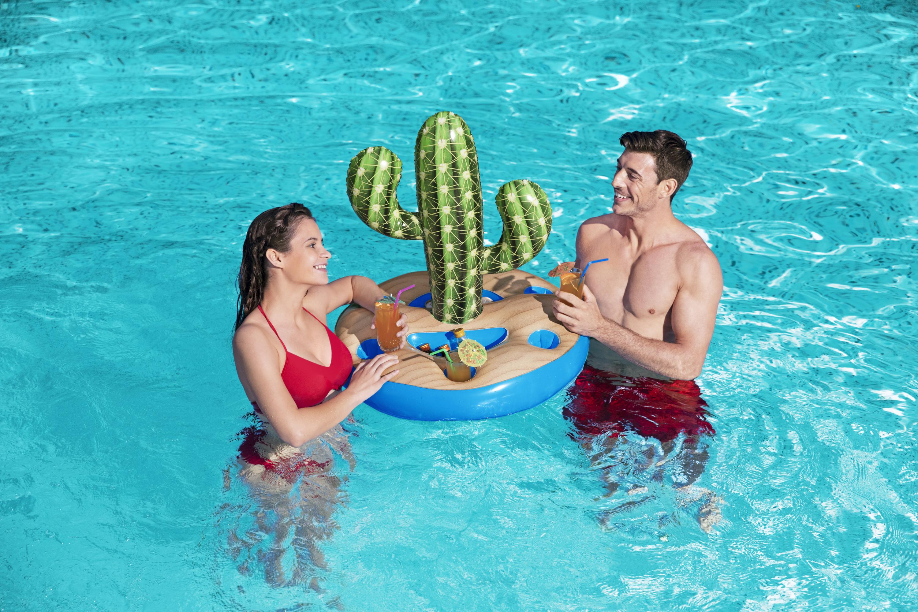 Bestway® 37" x 27.5"/94cm x 70cm 仙人掌冰桶 水上饮料杯架详情图1