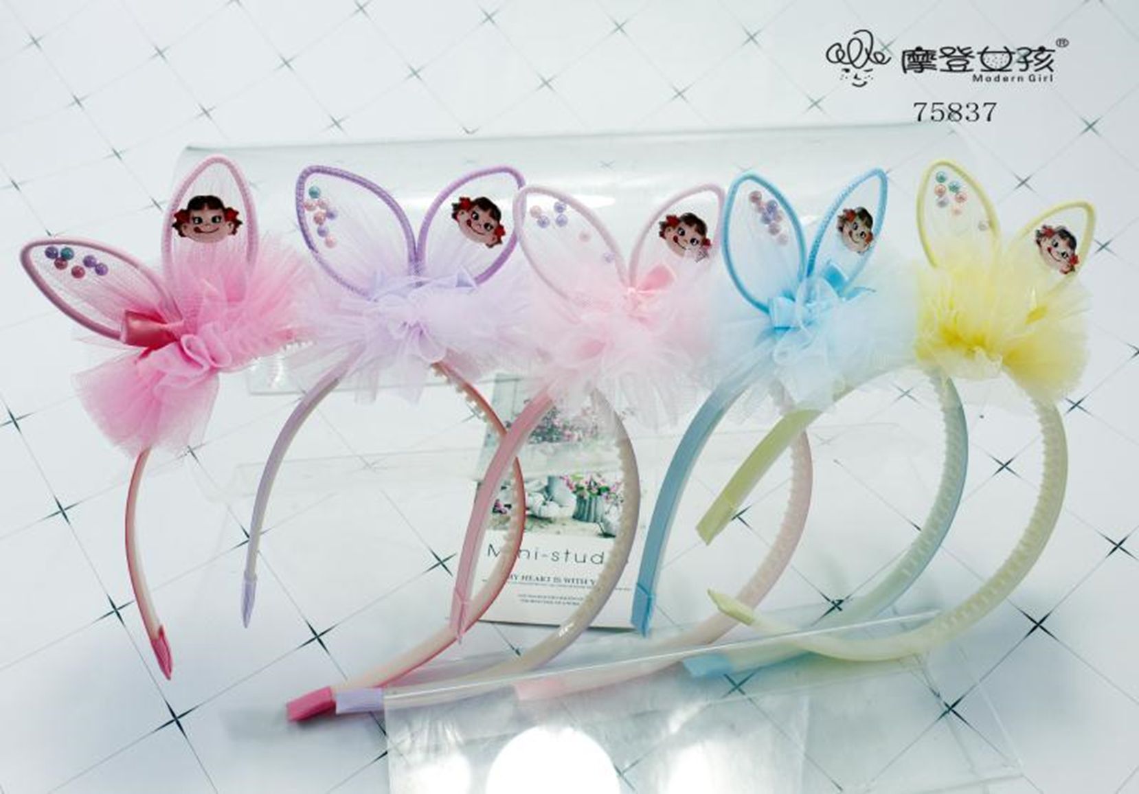 Yiwu Selection little girl love hair band 75837/F2-012 full figure