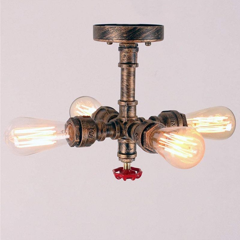 Loft industrial web celebrity personalized creative ceiling lighting, living room, dining room, office, rusty retro lighting