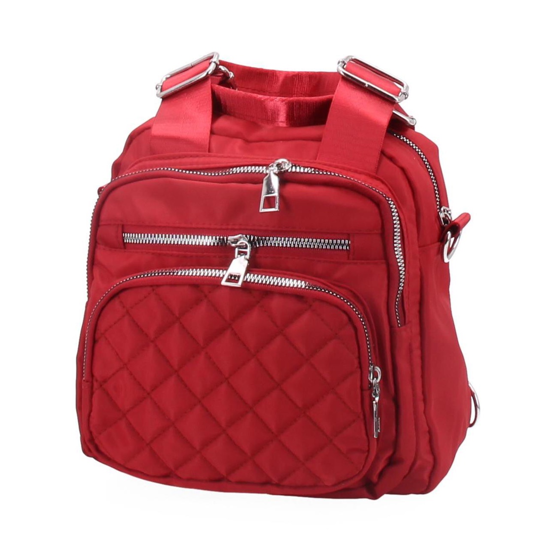 现货2020夏季新款休闲女纯色旅行车缝线背包三用图