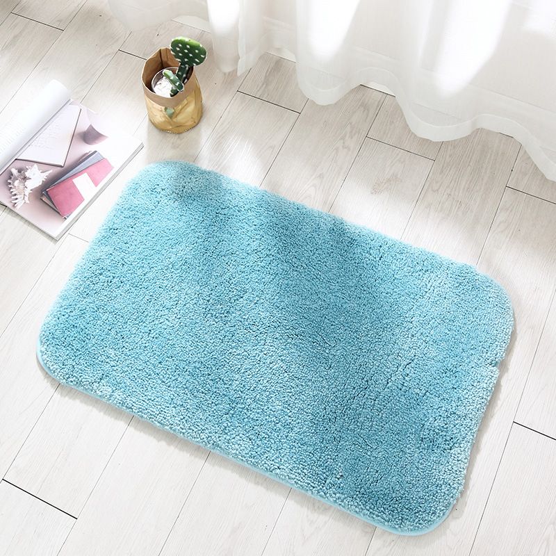 Xia Lang high plush thickened floor mat carpet, entrance door mat, bathroom anti-slip mat, water-absorbing blue, 60x90cm