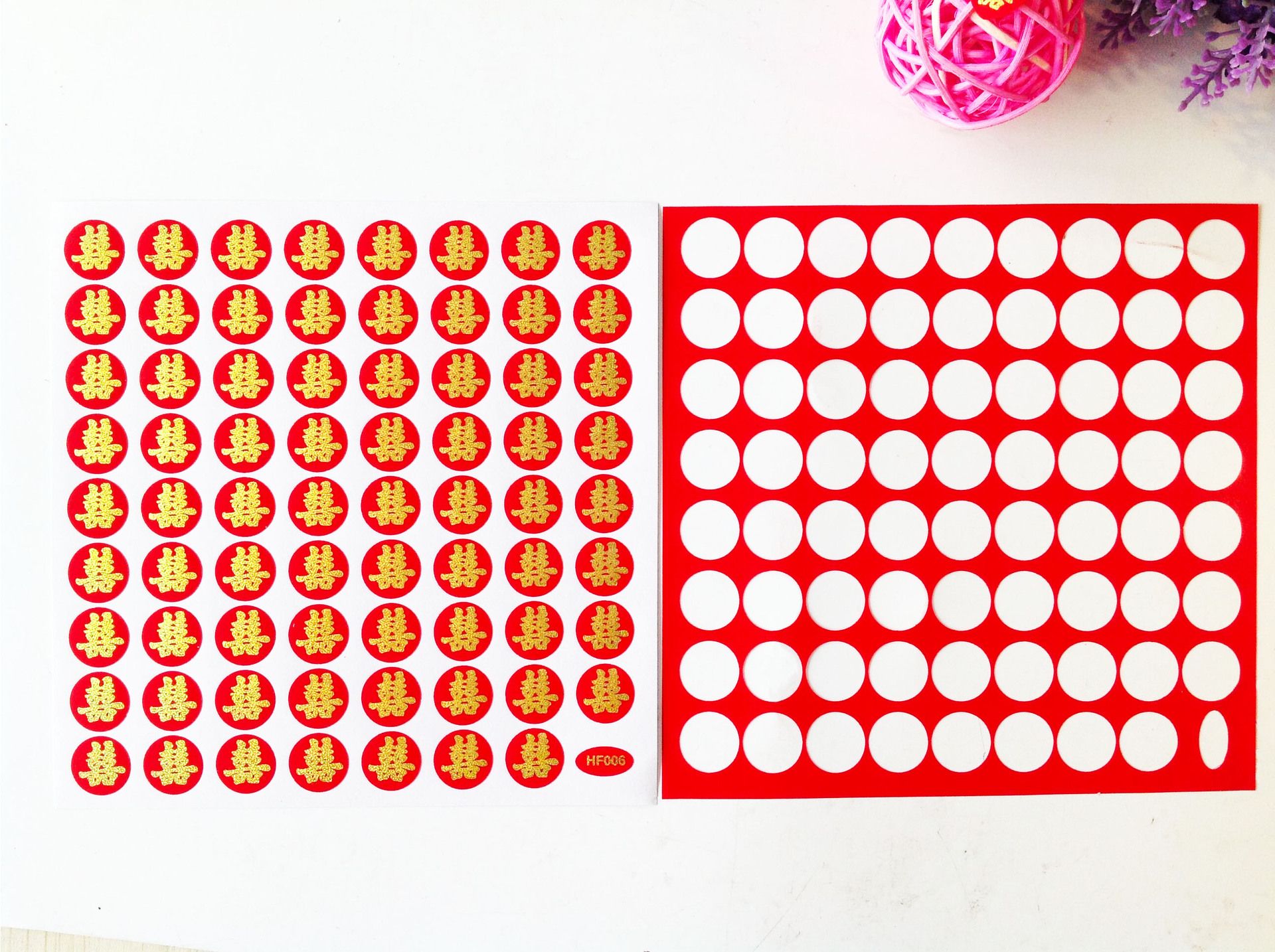 Factory wholesale egg stickers, personalized egg happiness, creative egg happiness stickers, self-adhesive small happiness characters, Chinese-style stickers supply detail image 6