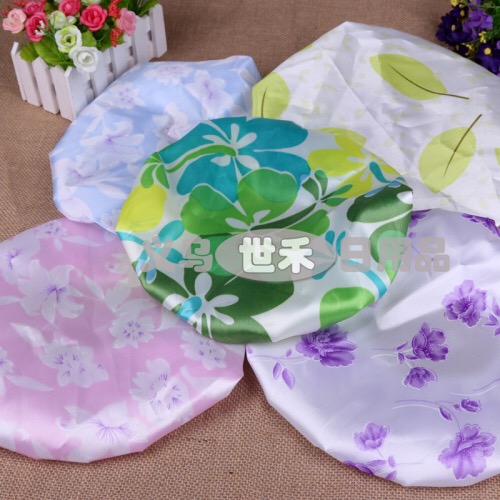 仿丝绸光面防水浴帽产品图