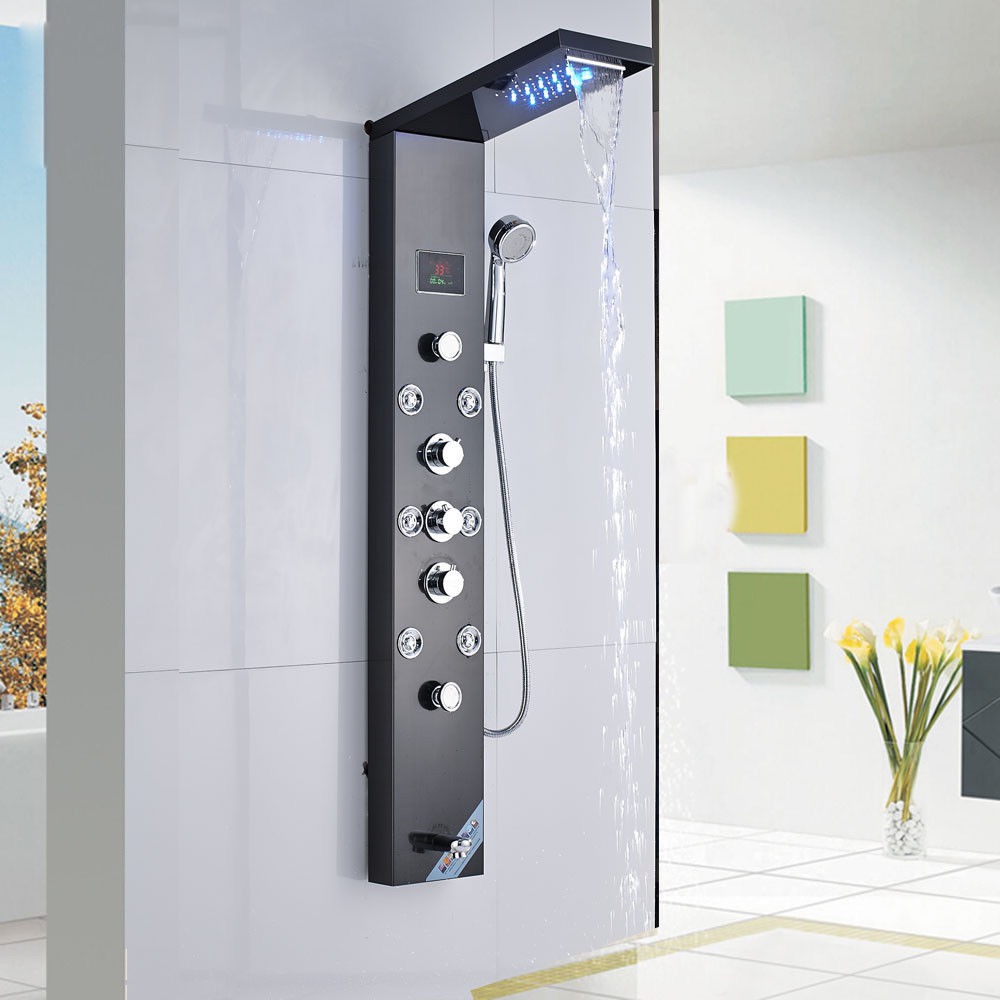 304 stainless steel shower screen, constant-temperature shower head, wall-mounted shower, household pressurized, high-end foreign trade shower head details Picture