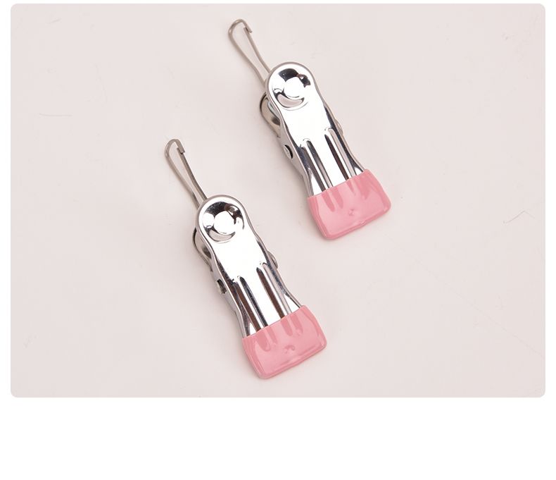 浸塑晾晒夹子 家用浸塑防风多功能防滑小夹子 金属晾晒夹厂家直销详情图10