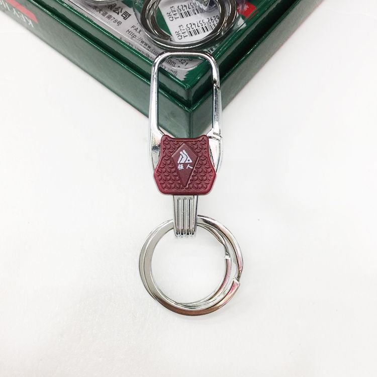 强人独立包装钥匙扣不锈钢金属双环钥匙扣 473详情图1