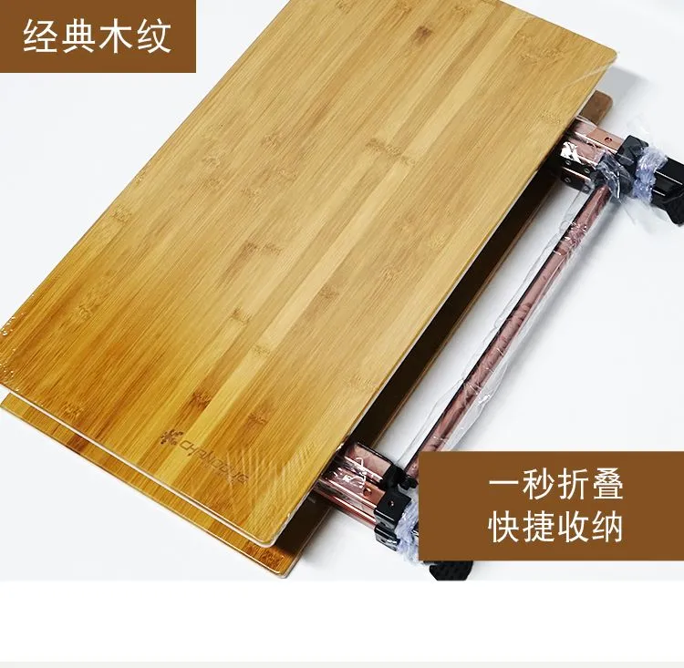 Outdoor height-adjustable aluminum alloy bamboo folding table with outer cover, portable high-end bamboo table for self-driving Tours and camping detail image 8