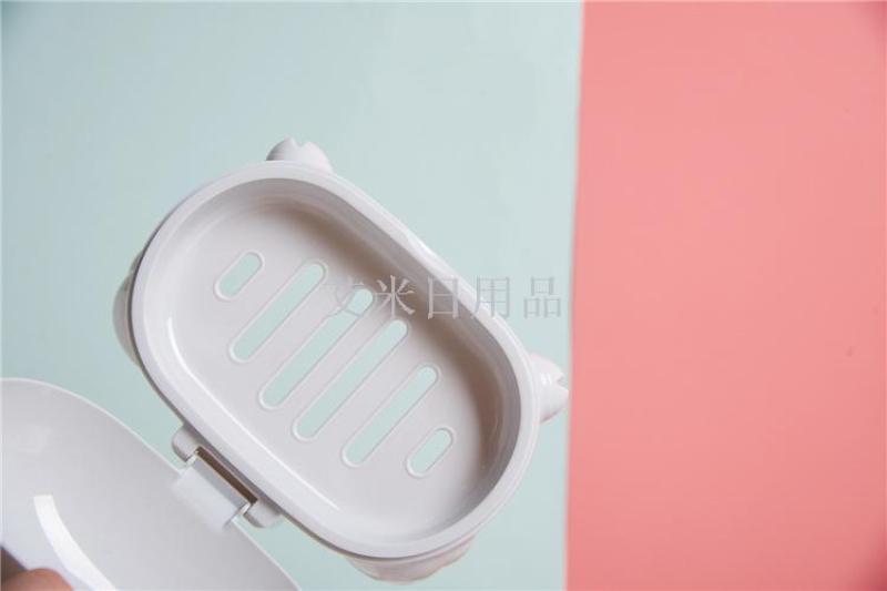 JL-6304洗衣肥皂盒带盖便携大号沥水双层可爱创意浴室香皂盒子详情图3