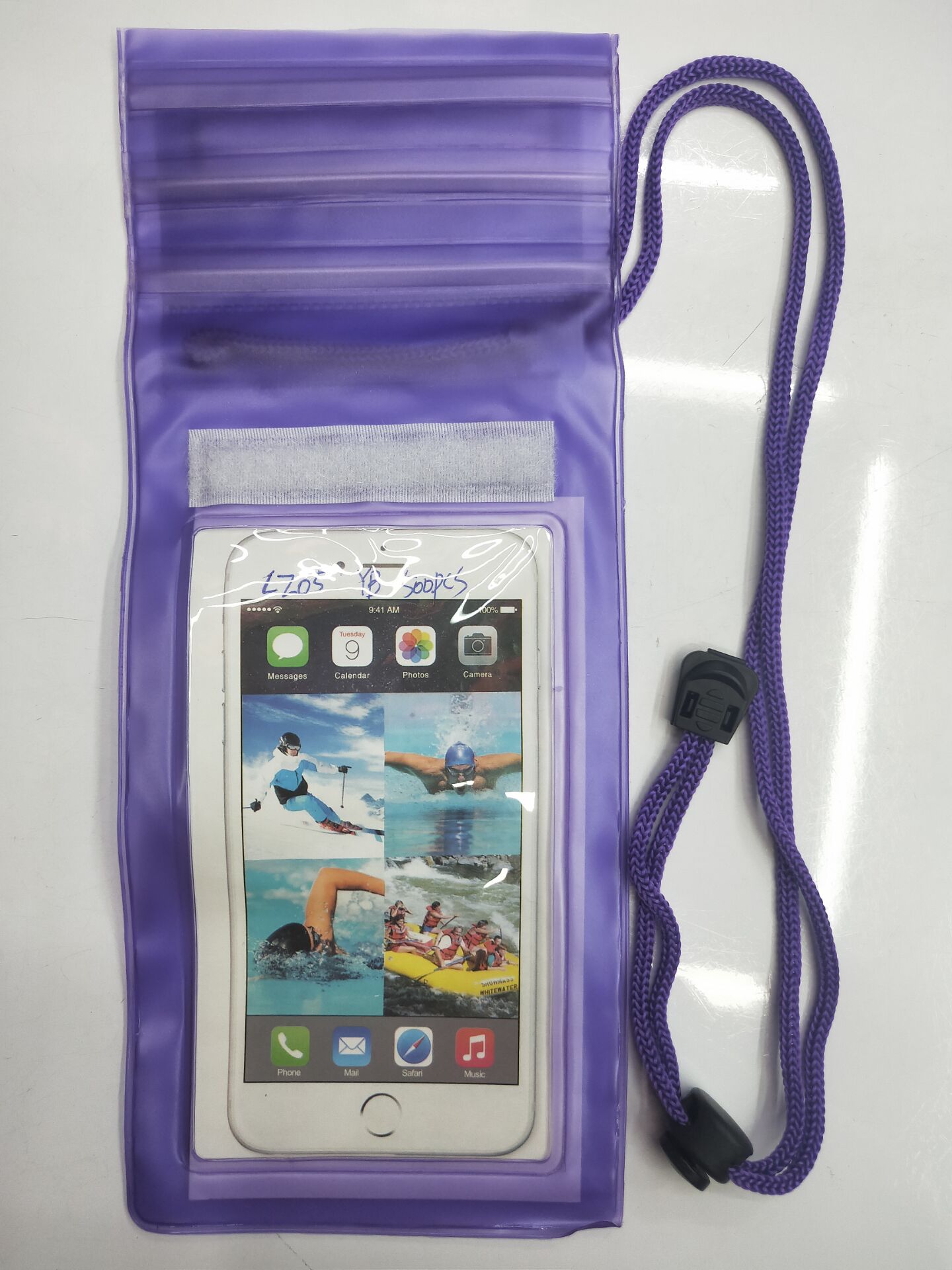 手机防水袋 PVC 防水袋 LZ05 直条手机袋紫色