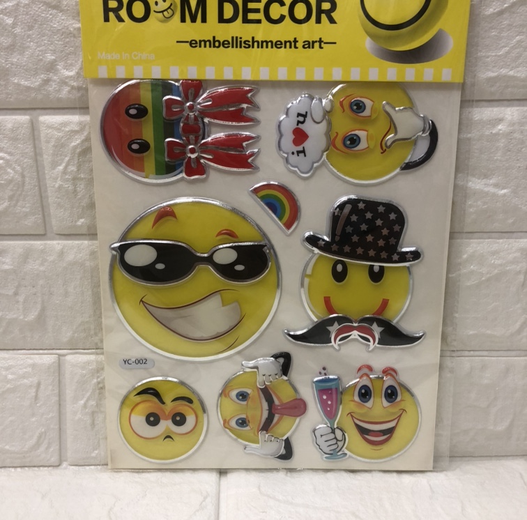 Smiley face stickers, decorative stickers for children thumbnail