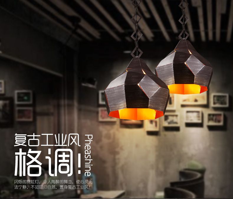 美式复古餐厅酒吧艺术灯饰北欧简约工程装饰水管吊灯灯具