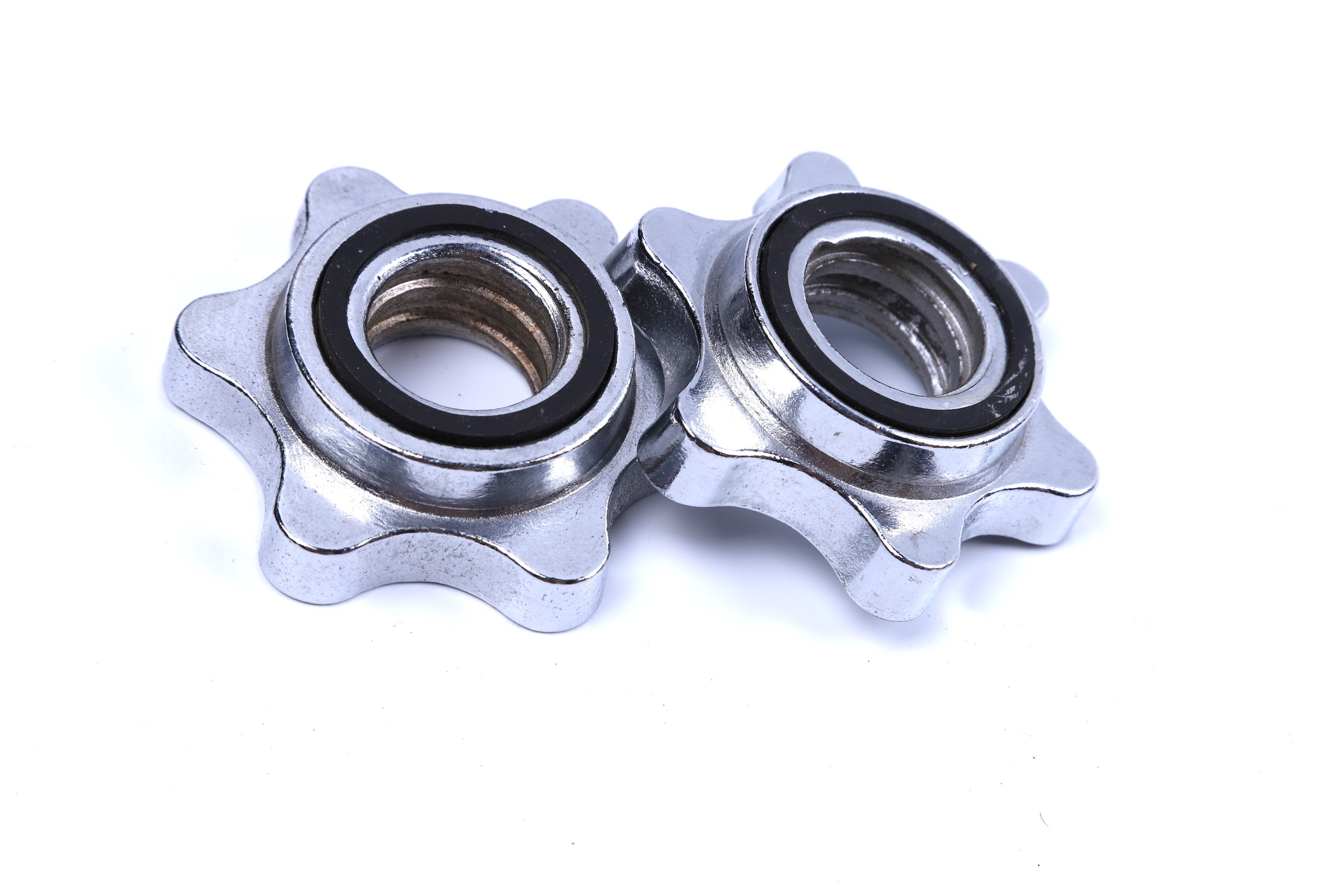 Yiwu Selection fitness bar dumbbell bar accessories electroplated nut manufacturers wholesale