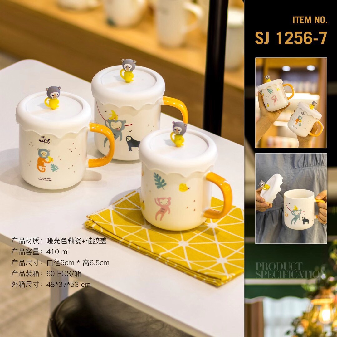 New ceramic fresh and clean water cups, creative matte tea cups and mugs, factory direct sales details Picture