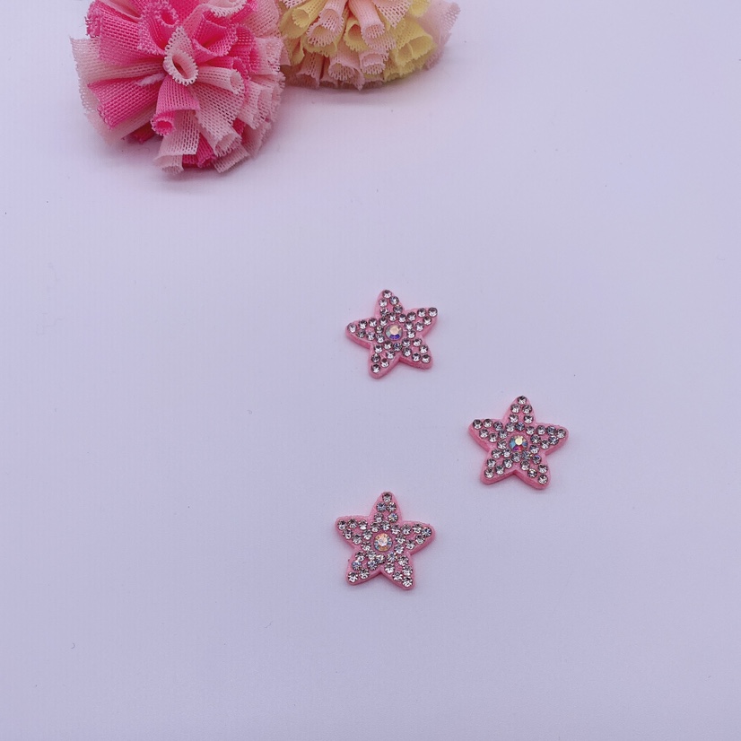 钻五星 超声波压花贴片diy发饰配饰半成品图