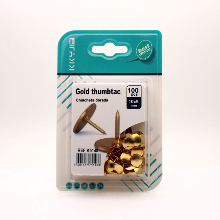 Kaka hardware 5140 full suction card with gold pin small 10x9mm three stitch one staple stationery thumbnail