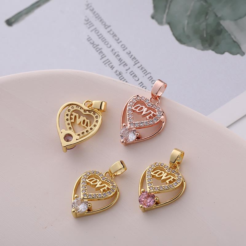 Direct sales from the manufacturer of the popular Qixi Festival LOVE heart-shaped pendant, pendant and accessory with full diamonds undefined