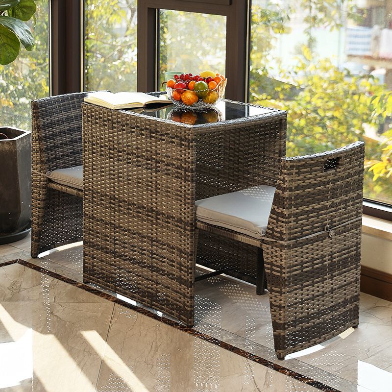 藤椅三件套阳台桌椅小茶几网红简约套装户外露天休闲咖啡桌椅组合详情图1