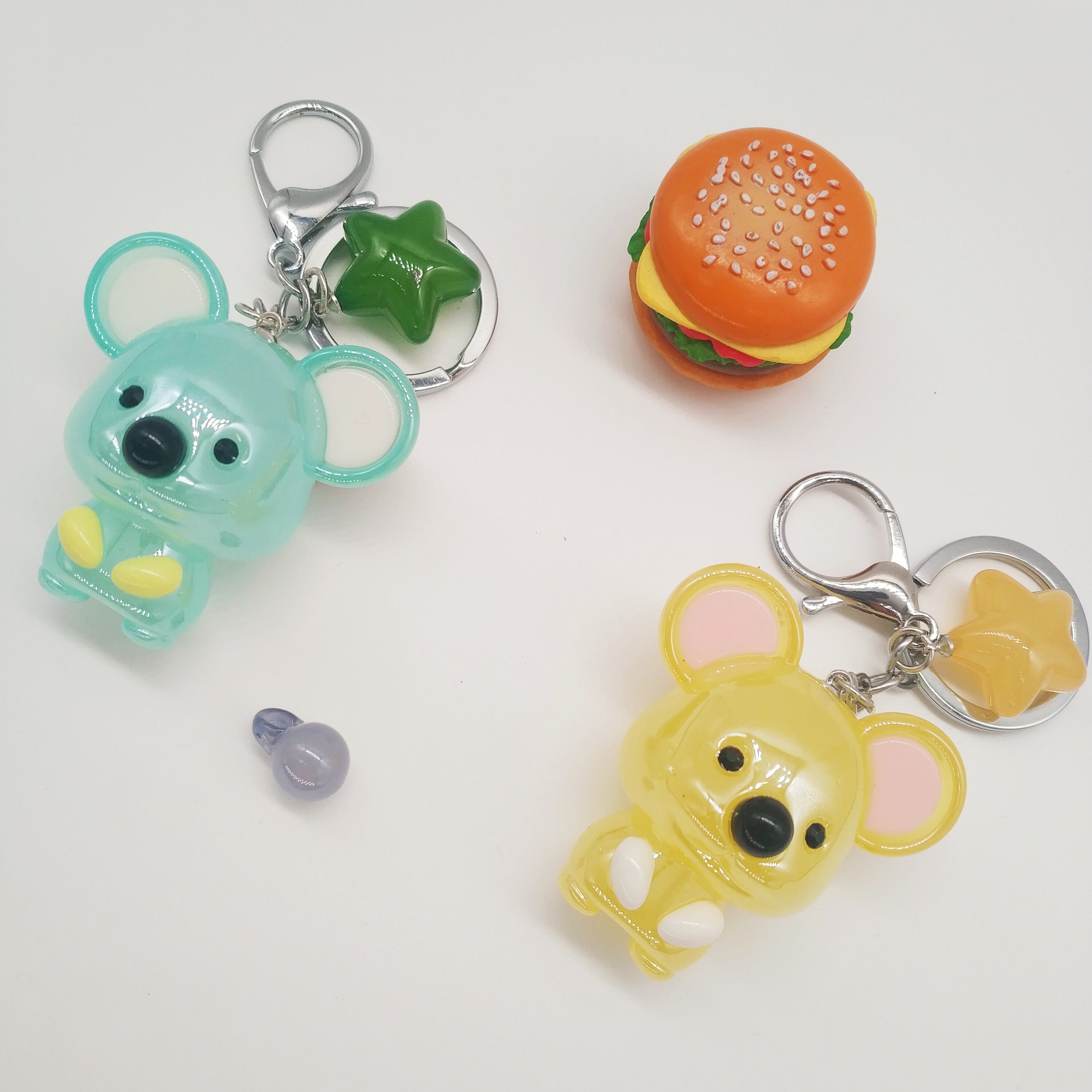 Creative New Crystal Jelly Mouse Keychain Cartoon Jelly Magic Mouse Couple Bag Pendant Female Specification drawing