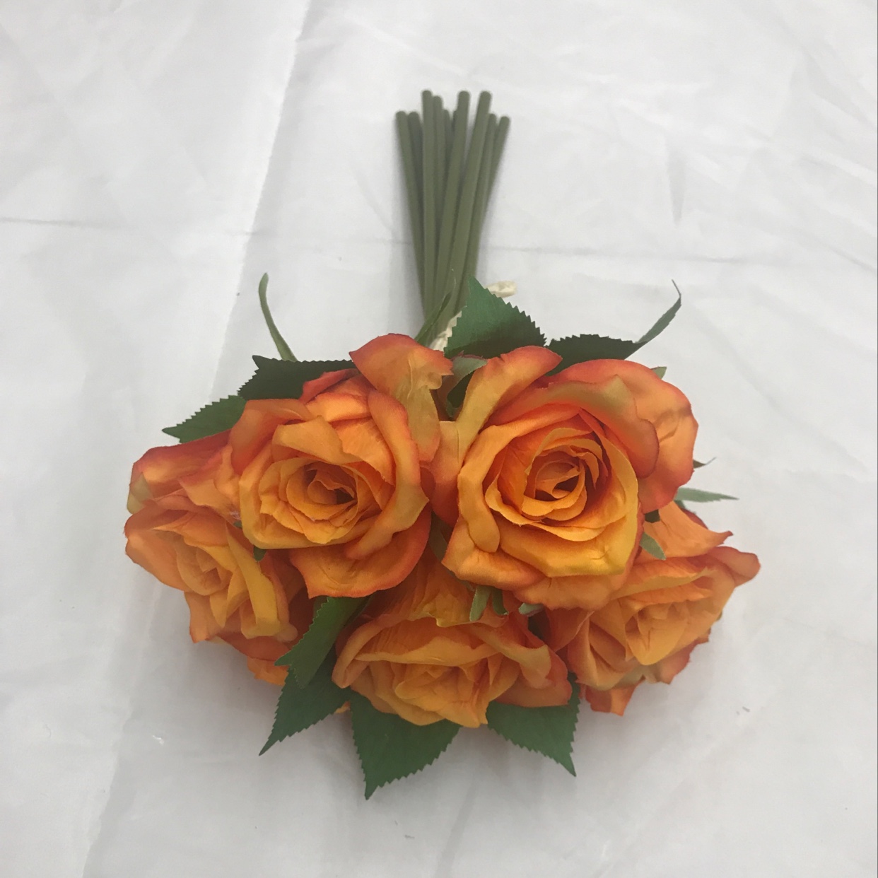 Eight hands holding roses undefined