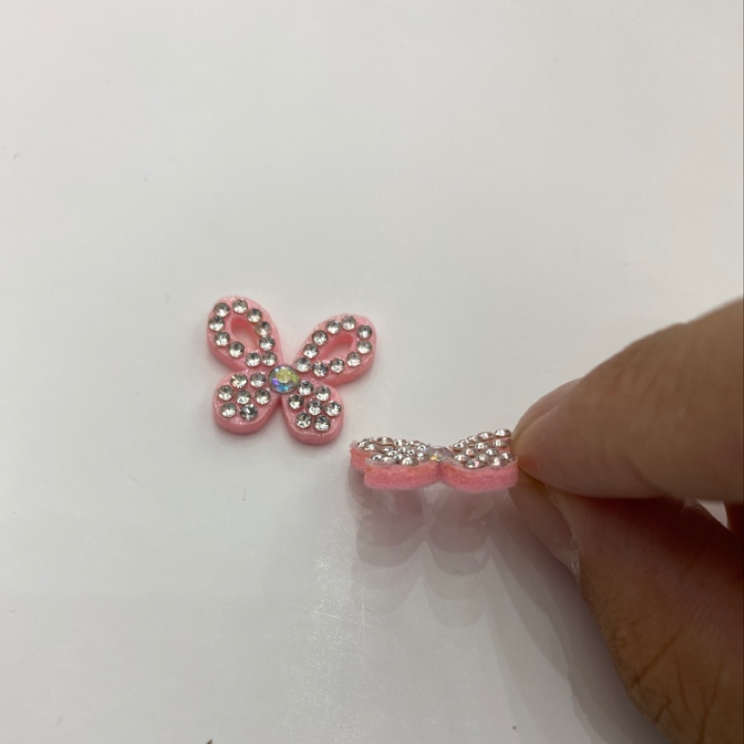 diy hair accessory semi-finished products with hollow little butterfly ultrasonic embossed patches, hollow little butterfly ultrasonic embossed patches, diy hair accessory semi-finished products, Hollow little butterfly ultrasonic embossed patches d details Picture