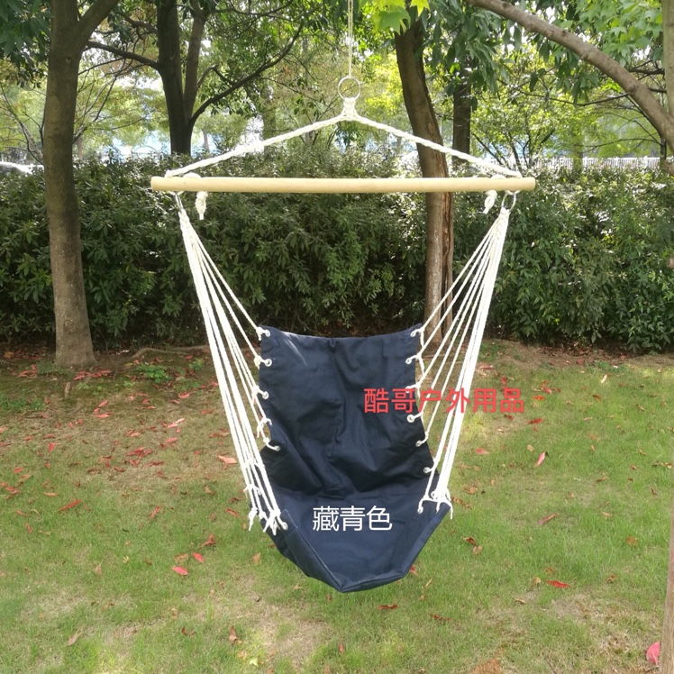 Soft and fluffy hanging chair (navy blue