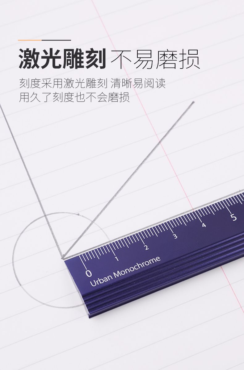 KOKUYO/国誉 WSG-CLU18都市印象·铝制直尺（18cm）详情图3