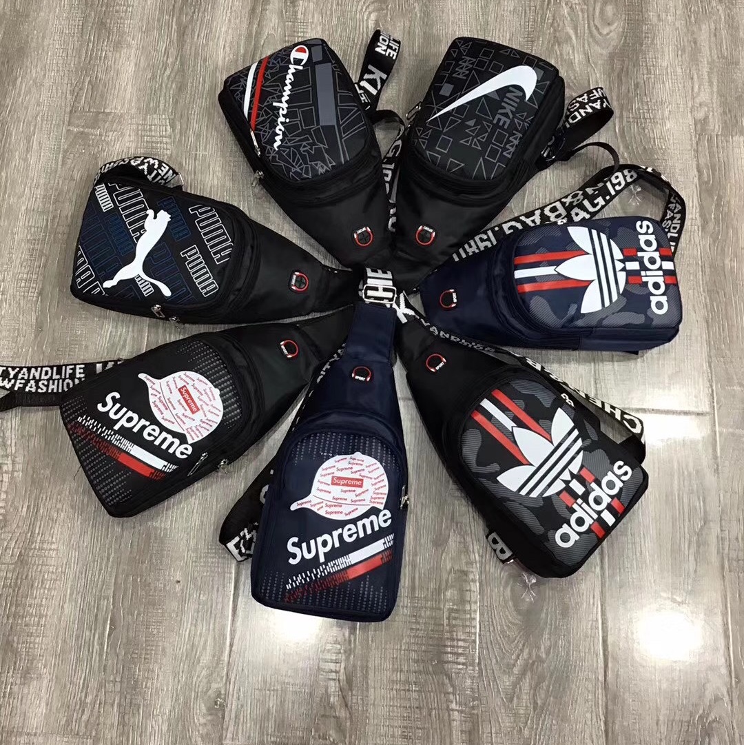 2020新款单肩包学生胸包潮牌印花外贸 量大休闲