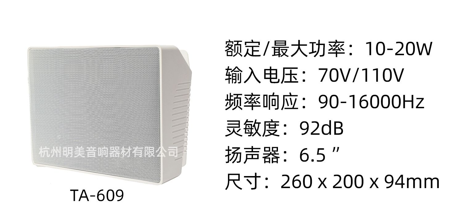壁挂音箱TA-609详情图1