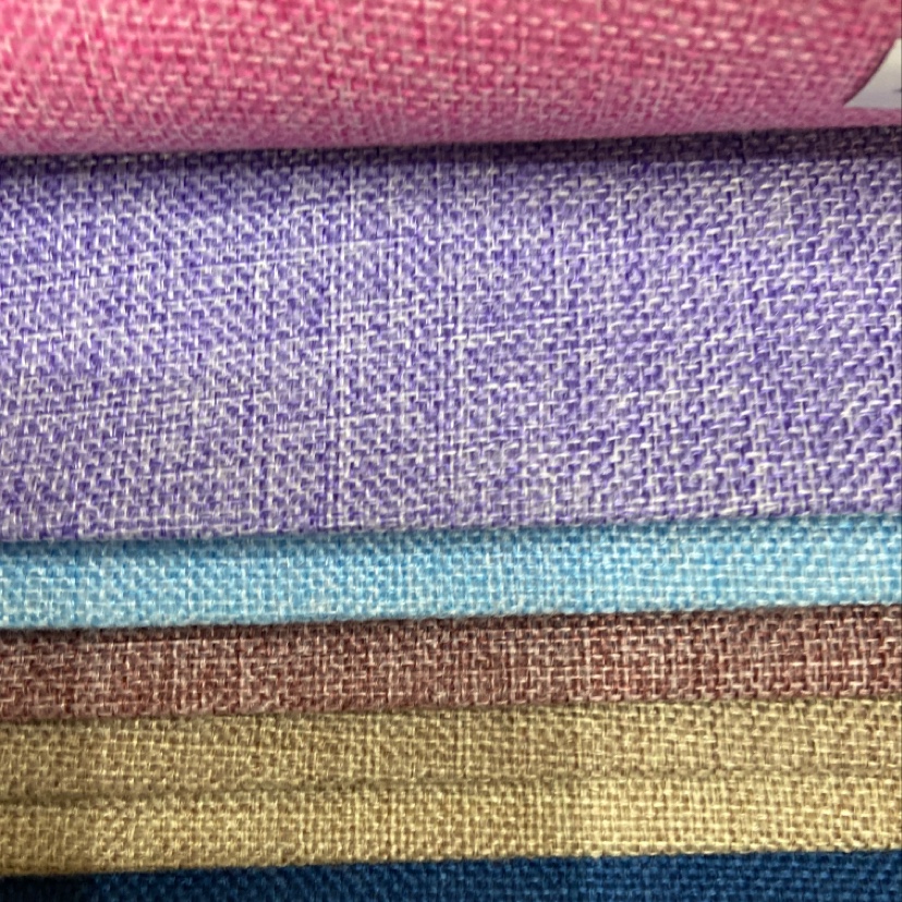 浅紫色 涤纶麻布布料服装布料装饰品工艺品头饰面料多色可选