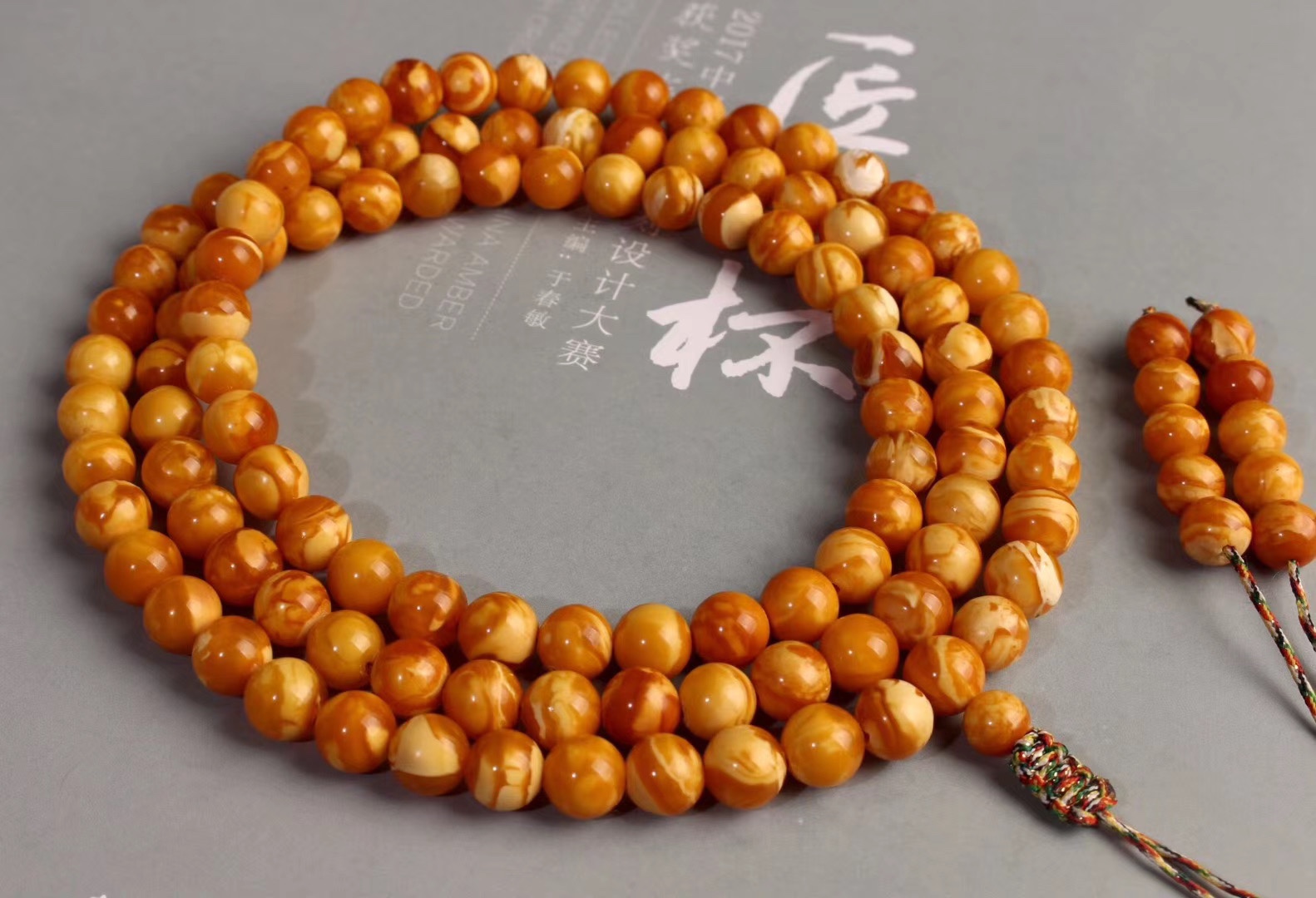 108 pieces of European recycled old beeswax, 7mm in size Specification image