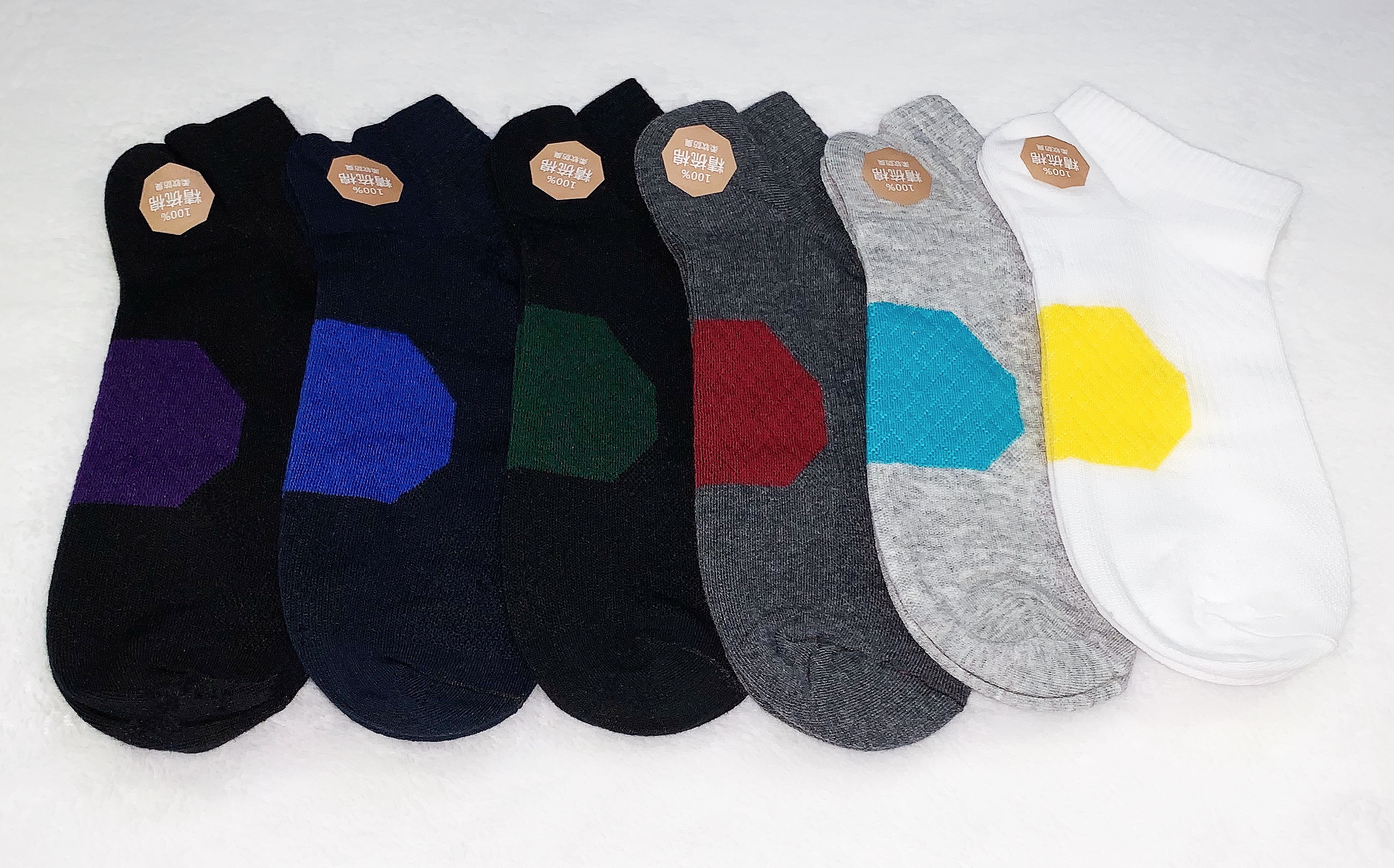 Guangdong Spring and summer men's pure cotton boat socks and short socks Specification image