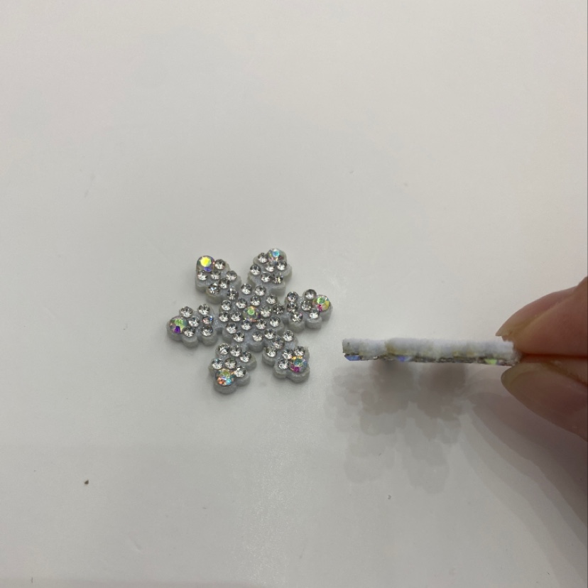 Snowflake ❄️ ultrasonic embossed patch diy hair accessory semi-finished product snowflake ❄️ ultrasonic embossed patch diy hair accessory semi-finished product snowflake ❄️ ultrasonic embossed patch diy hair Specification image