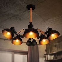 American country living room dining room bedroom creative light Fixture Nordic Wood Art Bar & Cafe art ceiling light fixture