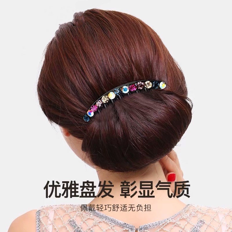 发梳成人防滑大号优雅淑女简约百搭发夹韩版韩式梳卡插梳盘发盘发产品图