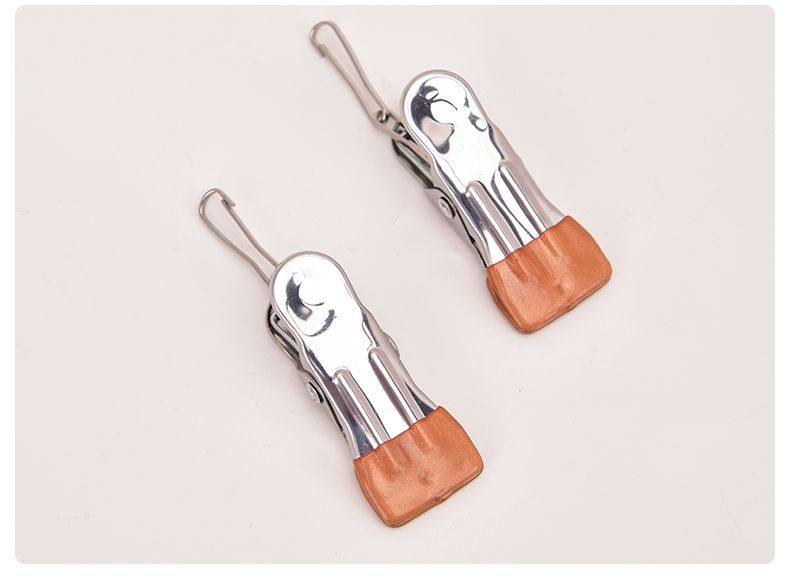 浸塑晾晒夹子 家用浸塑防风多功能防滑小夹子 金属晾晒夹厂家直销详情图8